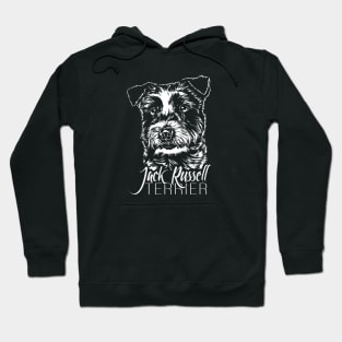 Funny Jack Russell Terrier dog portrait gift Hoodie